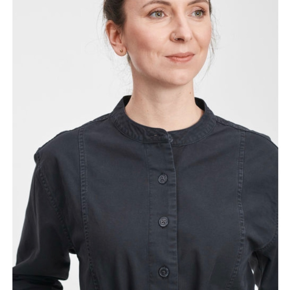 Gap Cotton Mini Dress Charcoal Gray - M - Picture 3 of 8